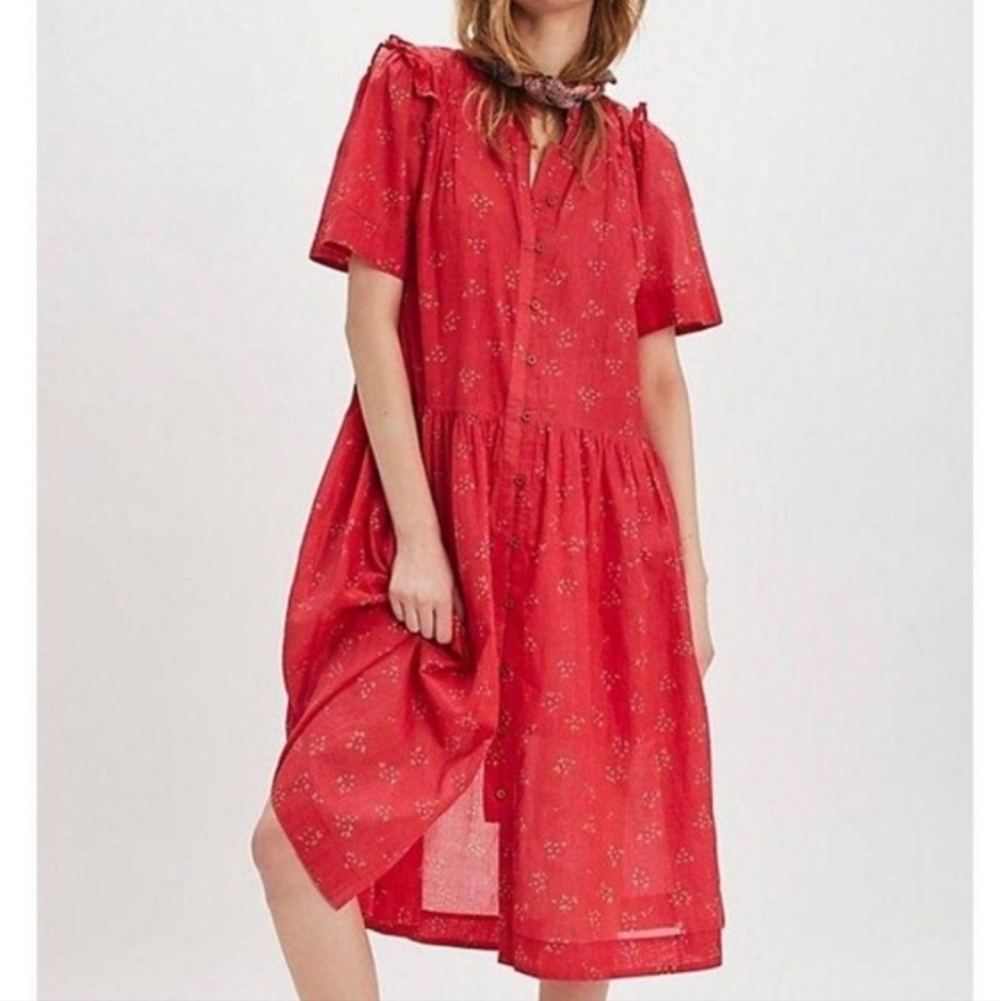 Free People Bella Mae Floral Midi Dress - Picture 2 of 12